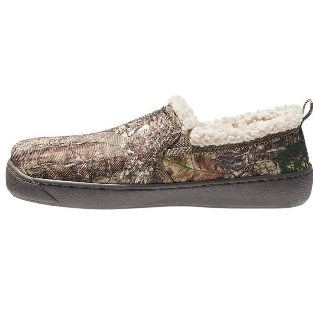 Magellan Outdoors Mens Slipper US 11 Camo Brown Tan Slip On EUC